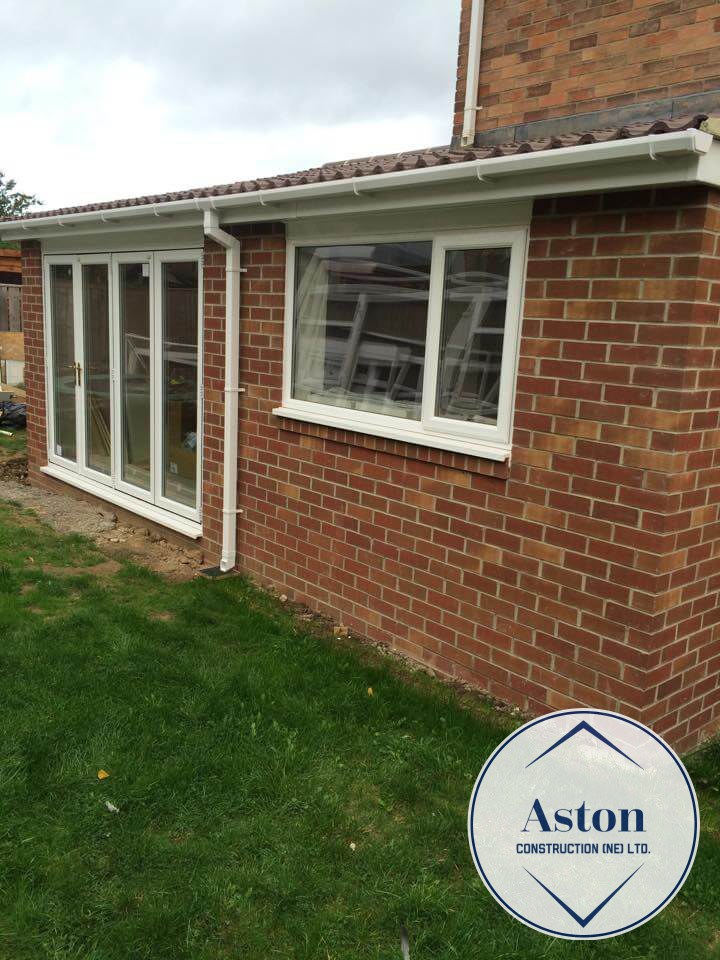 Rear/Side Kitchen Extension with UPVC Bifolds Aston Construction (NE